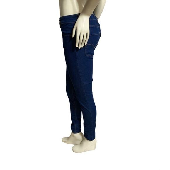Levi Stretch Dark Blue Mid-Rise Jean Jegging Size 27x30 - Picture 2 of 3